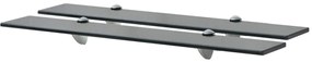 3051506 vidaXL Подвижни рафтове, 2 бр, стъкло, 70x10 см, 8 мм