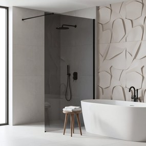 Параван за душ Rea Flexi Grey / Black 130