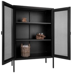 Черен метален шкаф 80x120 cm Melbourne - House Nordic