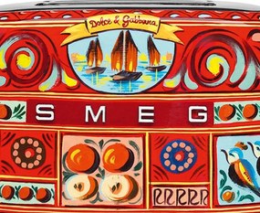 Тостер за хляб SMEG Dolce & Gabbana Sicily is my Love! TSF01DGEU, 950W, 2 филии, 6 нива, Тавичка за трохи, Вграден кабел, Неръждаема стомана, Многоцветен