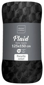 Черно одеяло от микрофланела 125x150 cm Mini Frosty – douceur d'intérieur