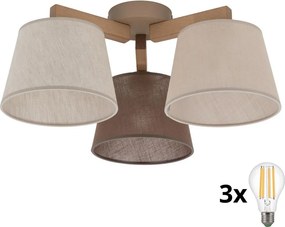 BRILAGI - LED плафонен полилей LATTE SABIA 3xE27/15W/230V бор/микс
