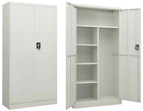 335971 vidaXL Заключващ се шкаф, светлосив, 90x40x180 см, стомана