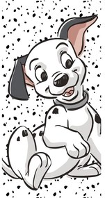 Черно-бяла памучна детска кърпа 70x140 cm 101 Dalmatians "Lucky" – Jerry Fabrics