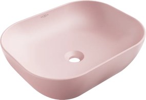 Mexen Rosa Монтирана върху плот мивка 50 x 40 см, розов мат - 21095044