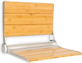 OneConcept Arielle Deluxe, душ седалка, бамбук, алуминий, сгъваема, максимум 160 кг, дърво