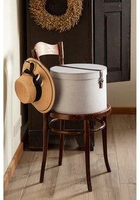 Светлосиви картонени кутии за съхранение с капаци в комплект от 2 бр. ø 37,5x25,5 cm Rut – Bigso Box of Sweden