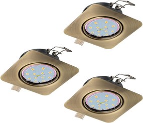 Eglo 94269 - Комплект 3x LED вградени осветителни тела PENETO 3xGU10-LED/5W/230V