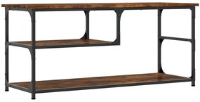 831825 vidaXL ТB шкаф, опушен дъб, 103x38x46,5 см, инженерно дърво и стомана
