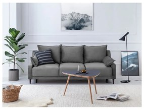 Разтегателен диван от сиво кадифе с място за съхранение , 215 см Freesia - Mazzini Sofas