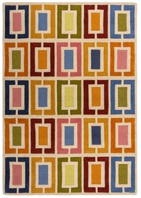 Ръчно изработен вълнен килим 160x230 cm Retro Blocks – Flair Rugs