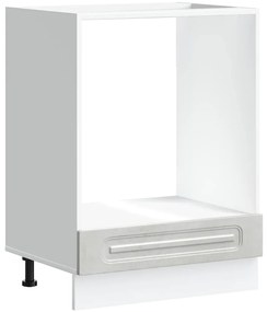 853521 vidaXL Шкаф за фурна, Kalmar, бетонно сив, инженерно дърво