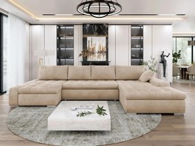 Ъглов диван Caro-бежов