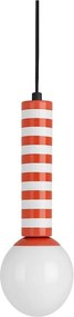 Червено метално висящо осветително тяло ø 12 cm Rayado Retro – Leitmotiv