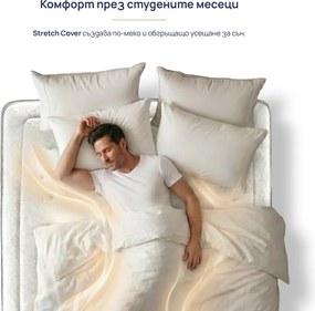 Матрак Onesleep, Verso Adapt Sleep Technology, 180x200x28, Среден към твърд, Покет пружина, Високоеластична пяна