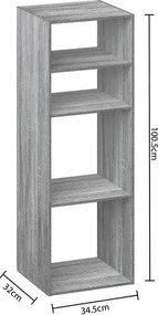 Рафт 5five Mix'n Modul, 2+2 отделения, MDF, 35x32x101 cm - Естествен