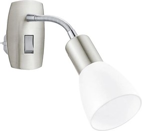 Eglo 902367 - Стенна лампа за включване в контакт DAKAR 3 1xE14/5W/230V матов хром