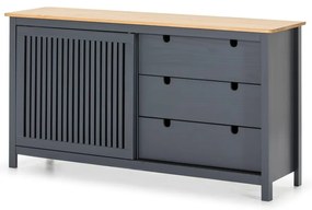 Сив дървен скрин с чекмеджета Bruna - Marckeric