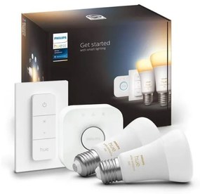 Стартов пакет Philips Hue WHITE AMBIANCE 2xE27/8W/230V + взаимосвързващо устройство