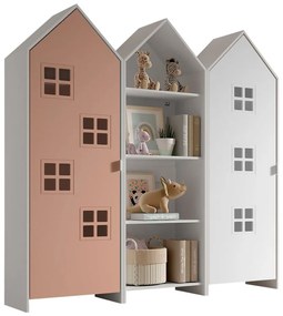 Отворен детски гардероб в бял и розов цвят 173x171,5 cm CASAMI BRUGES – Vipack