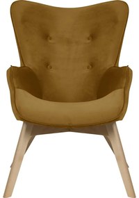 Кадифено кресло горчица Niko – Ropez