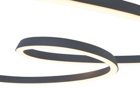 Скандинавска висяща лампа черна 72 см вкл. LED димируема в 3 стъпки - Circuit