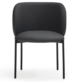 Черни тапицирани трапезни столове в комплект 2 бр. Mogi – Teulat