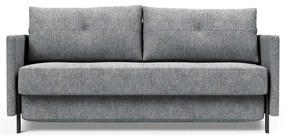 Сив разтегателен диван с подлакътници Twist Granite, 100 x 174 cm Cubed - Innovation