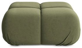 Светлозелена кадифена модулна табуретка Lokua – Makamii