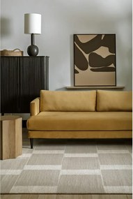 Сиво-бежов вълнен килим 133x190 cm Agnus Pavement – Agnella