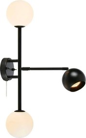 Черна стенна лампа, височина 60 cm Beside - Markslöjd