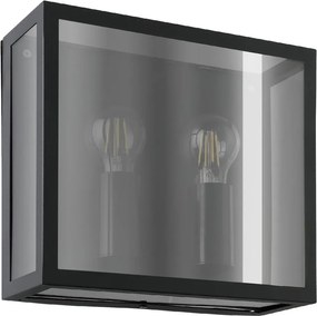 Eglo 31566 - Външен стенен осветител ALAMONTE SMOKE 2xE27/40W/230V IP44 черен