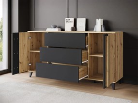 Бюфет Helsinki-Дърво-Черен