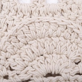 Бял ръчно закачен памучен килим , ø 120 cm Alma - Nattiot
