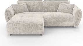 Бежов шенилов ъглов диван (ляв ъгъл) Nelia – Ropez