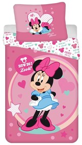 Детско спално бельо от микрофибър 140x200 cm Minnie Sweet Like Me - Jerry Fabrics