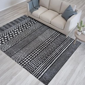 Дизайнерски килим в сиво с фини шарки Широчина: 60 см | Дължина: 100 см