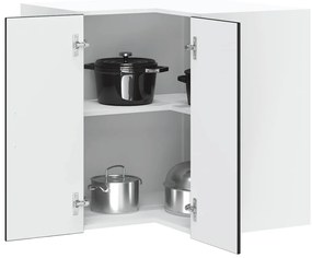 853858 vidaXL Кухненски стенен ъглов шкаф Lucca, черен, инженерно дърво
