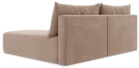 Светлокафяв разтегателен ъглов диван с място за съхранение (десен ъгъл) Kalena – Makamii