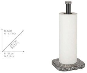 Сива поставка за тоалетна хартия от полиресин Tom Tailor T-Terrazzo – Wenko