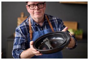 Алуминиев комплект тенджери с подвижна дръжка 2 бр. с незалепващо покритие ø 28 cm – Holm