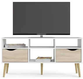 Бяла маса за телевизор , 117 x 57 cm Oslo - Tvilum