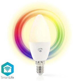 Nedis WIFILRC10E14 - LED RGB Димируема крушка E14/4,9W/230V Wi-Fi 2700-6500K