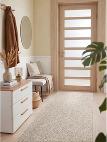 Сиво-кремава пътека подходяща за пране 80x240 cm Rocco Dark Cream – Elle Decoration