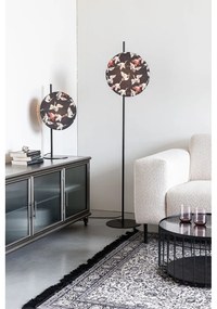 Черна подова лампа с текстилен абажур (височина 158 cm) Jaylee – White Label