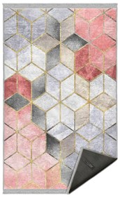 Сиво-розов миещ се килим 120x180 cm - Mila Home