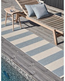 Светлосиня и кремава пътека за открито и закрито 70x300 cm Bob Blue Fog – Pappelina