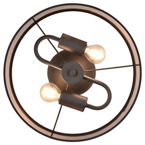 Черно-кафяво таванно осветително тяло ø 30 cm Davos - Trio