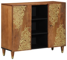 Sonata H Страничен шкаф 90x33x75 см Масивно дърво от манго