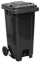 Horecano - Кош за смет с педал 120л черен CLEANING-(HC-4341)